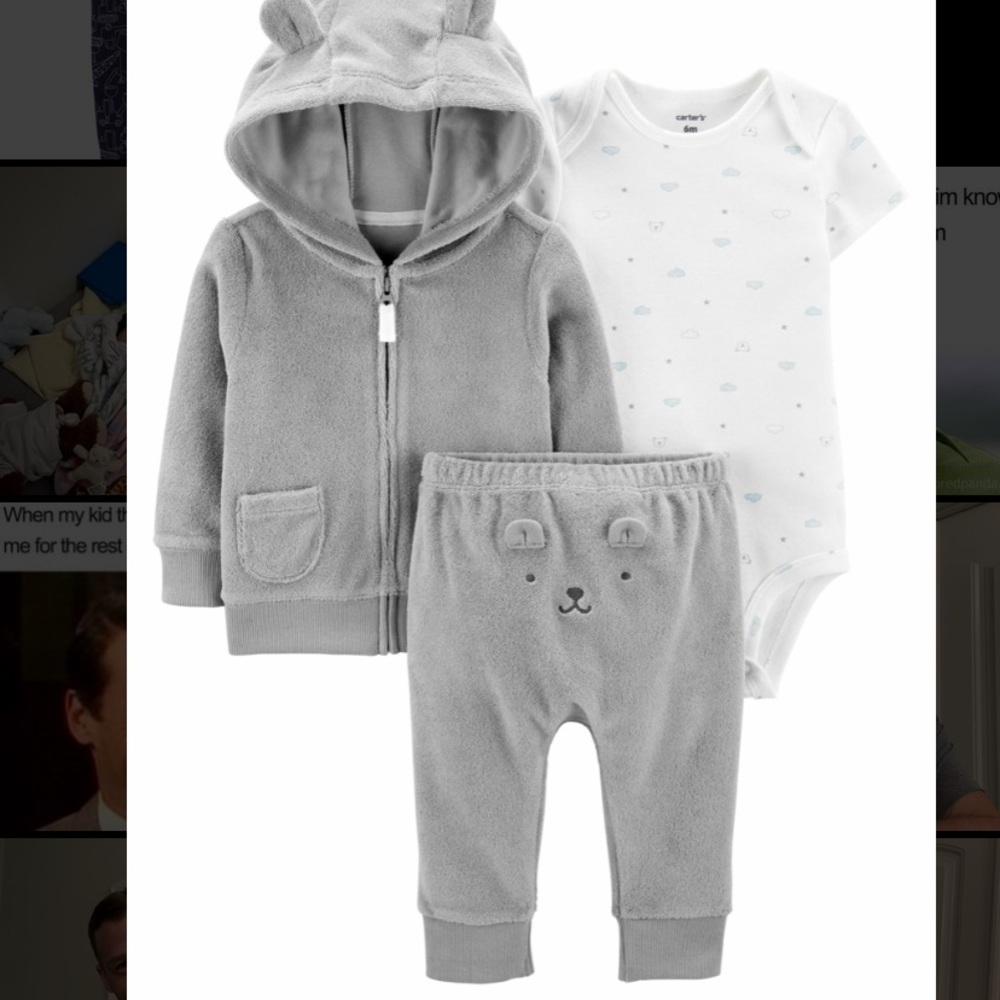 3-Piece Terry Little Jacket Set